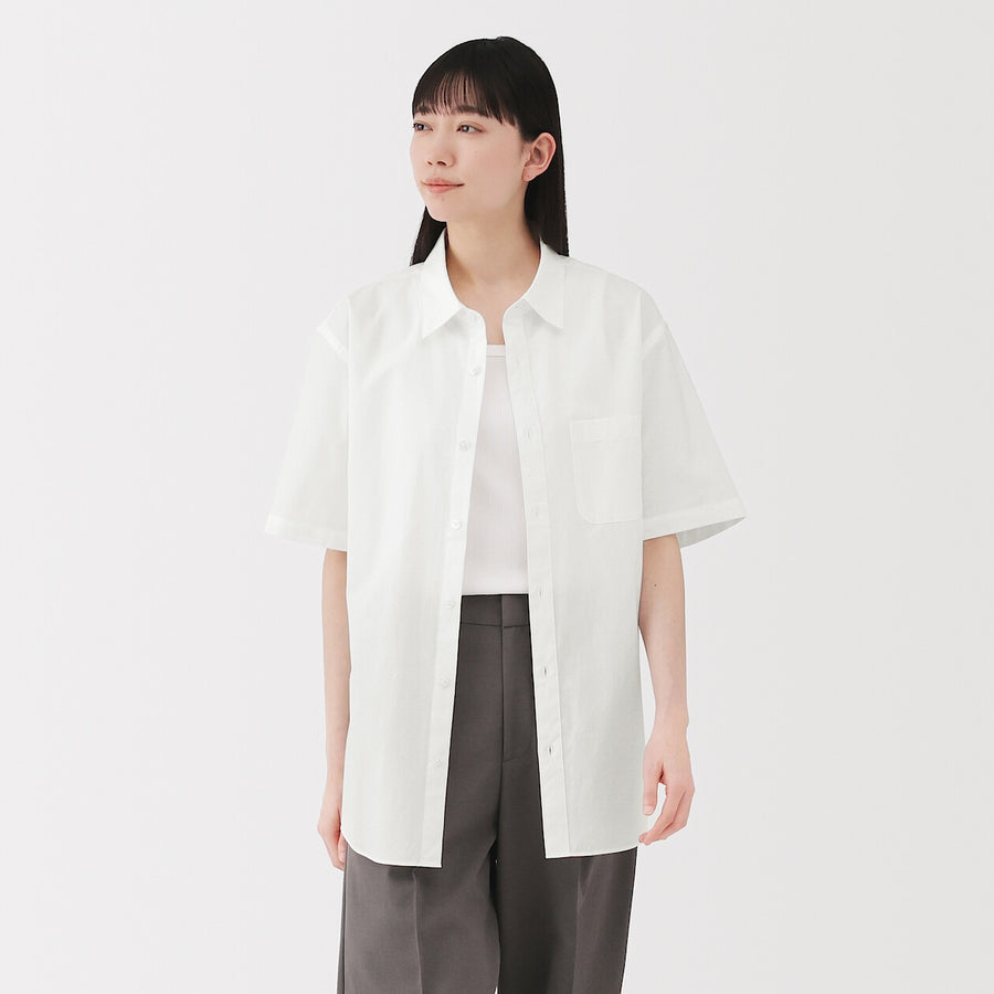 Washed Broadcloth Short Sleeve Shirt