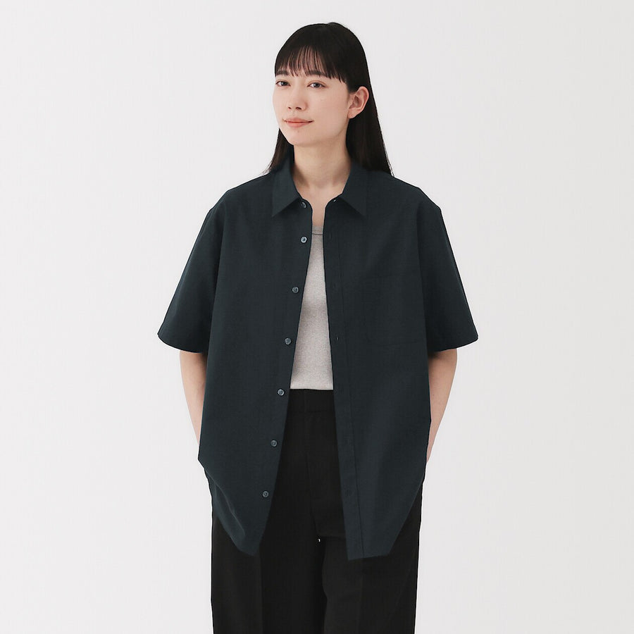 Washed Broadcloth Short Sleeve Shirt