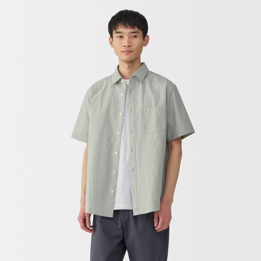 Washed Broadcloth Short Sleeve Shirt