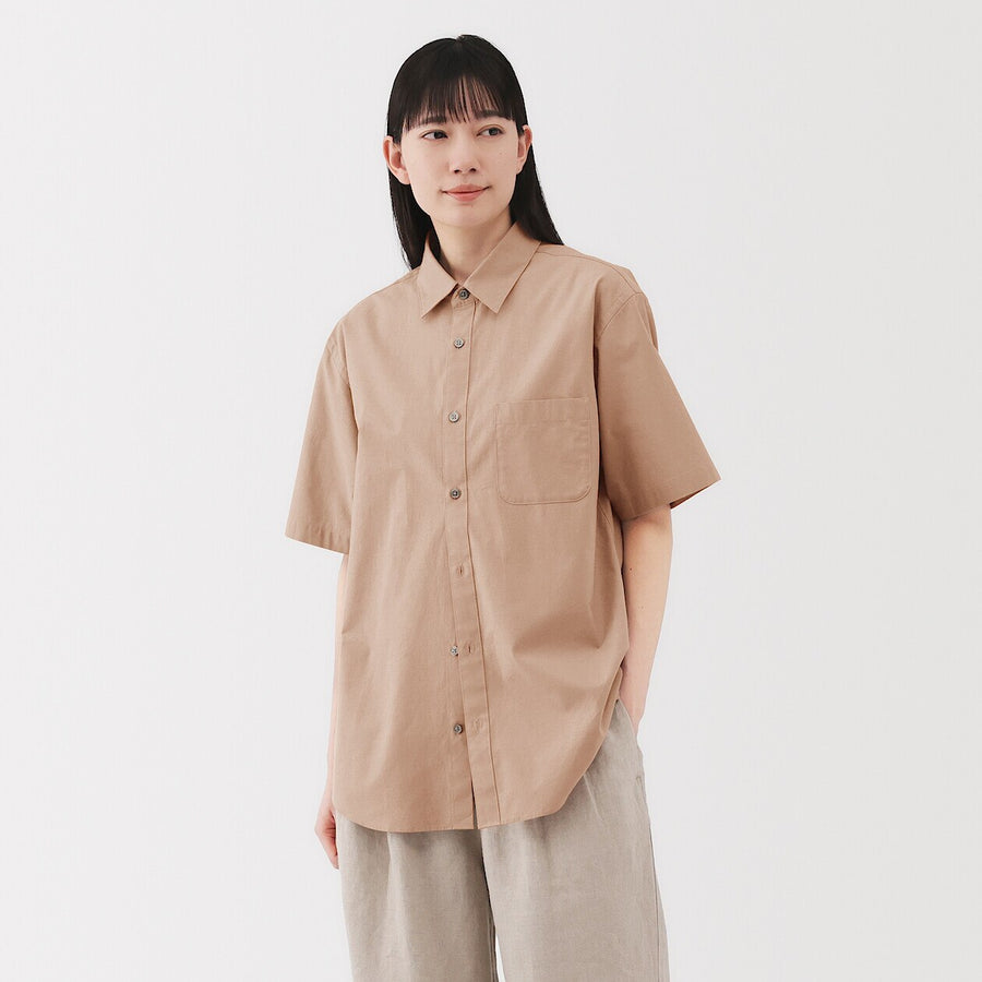 Washed Broadcloth Short Sleeve Shirt