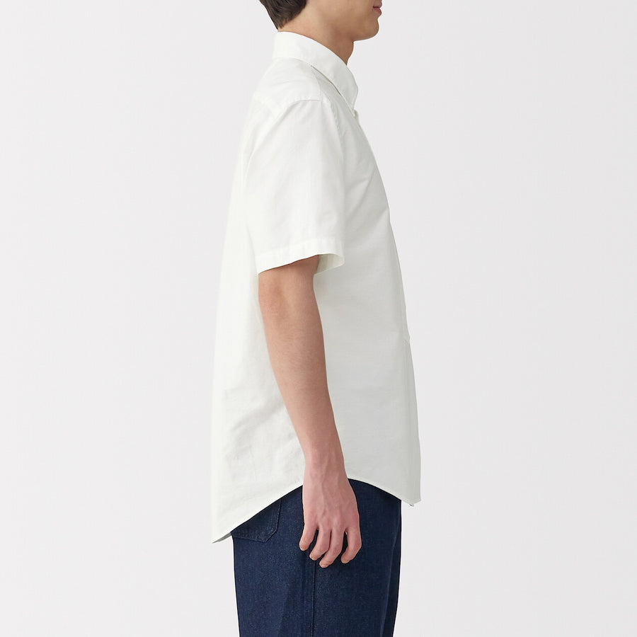 Washed Oxford Pullover Short Sleeve Shirt