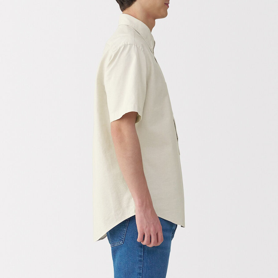 Washed Oxford Pullover Short Sleeve Shirt