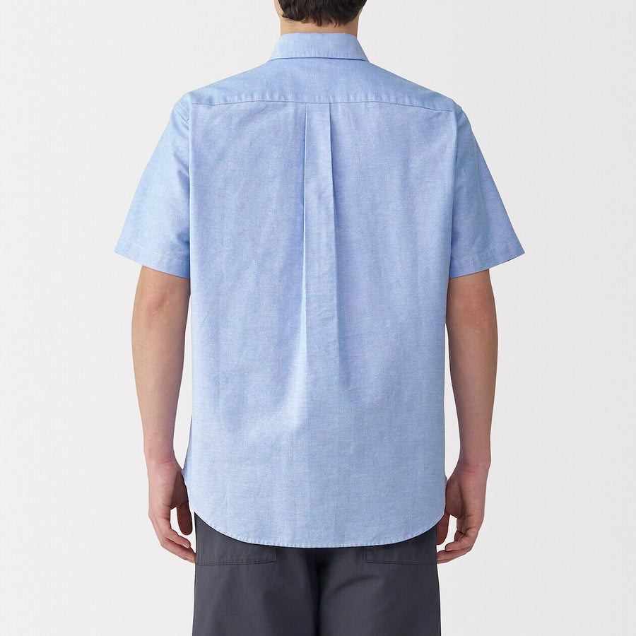 Washed Oxford Pullover Short Sleeve Shirt