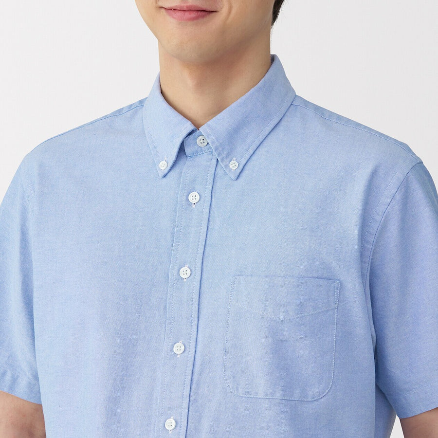 Washed Oxford Pullover Short Sleeve Shirt