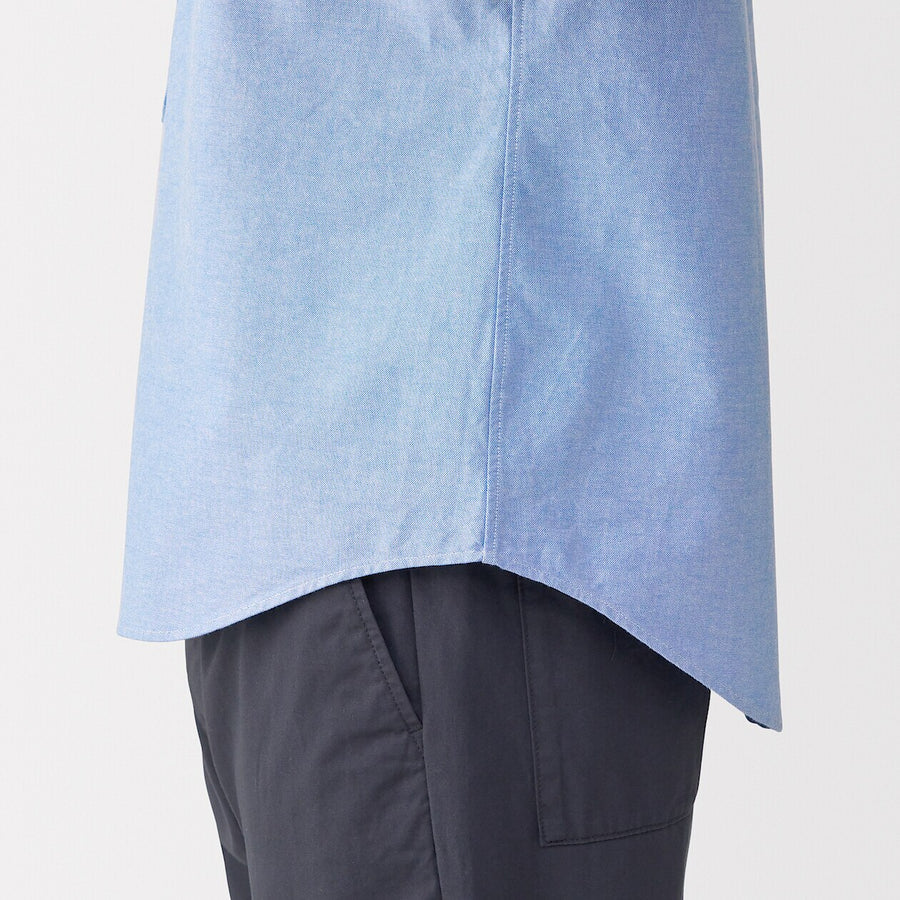 Washed Oxford Pullover Short Sleeve Shirt