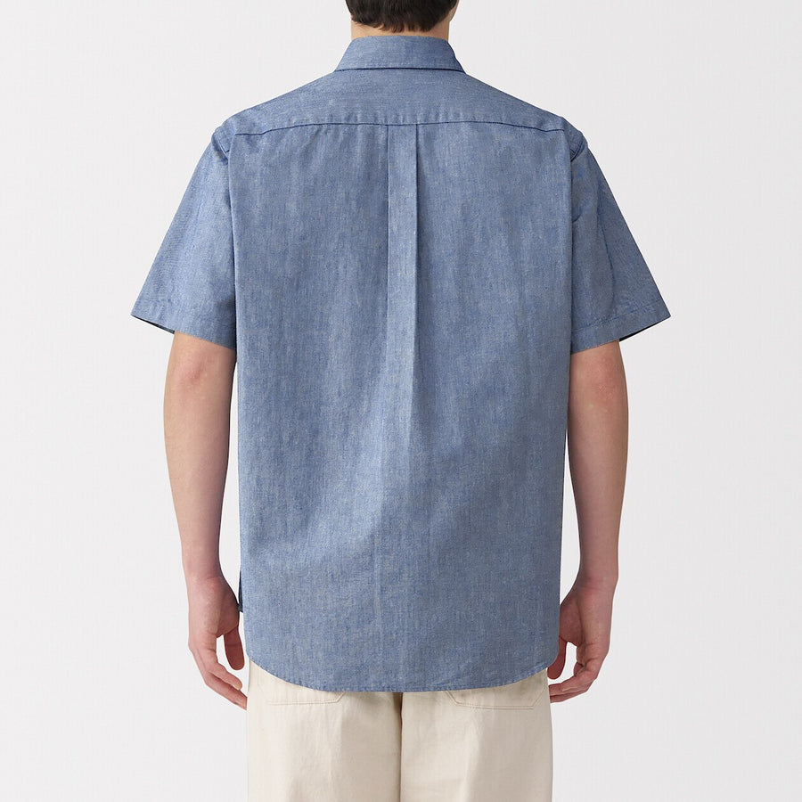 Washed Oxford Pullover Short Sleeve Shirt