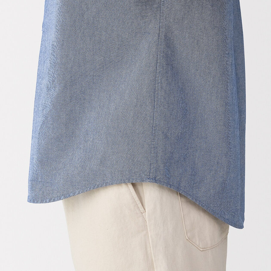 Washed Oxford Pullover Short Sleeve Shirt