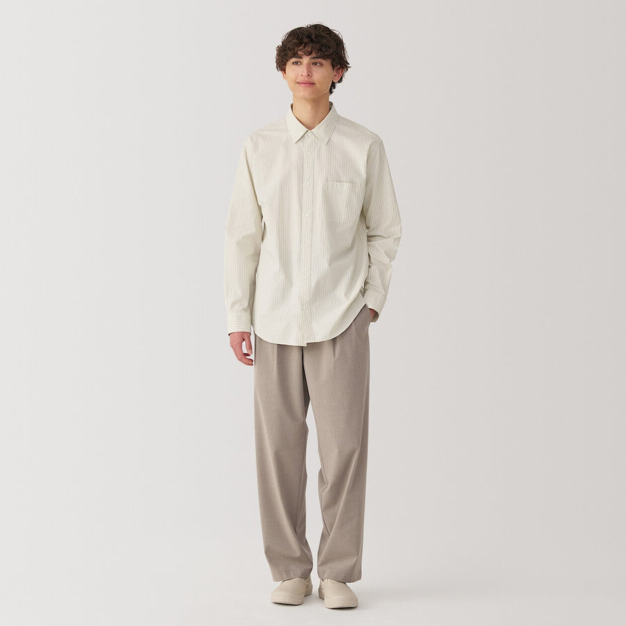 Washed Broadcloth 100% Cotton Long Sleeve Shirt
