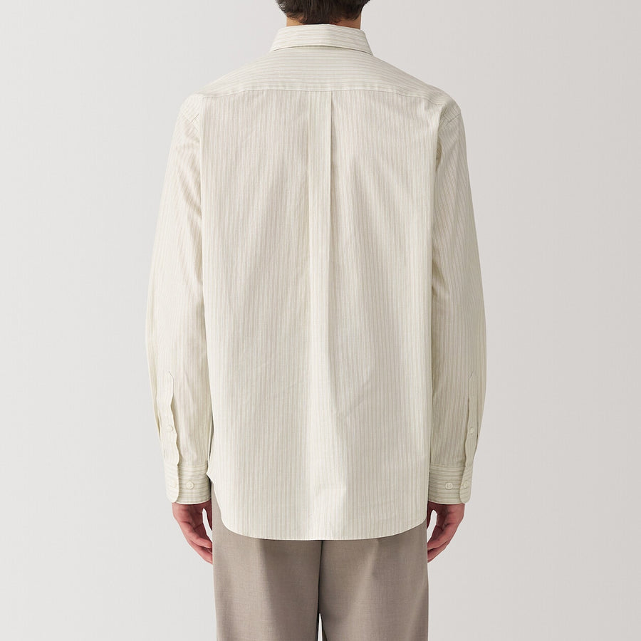 Washed Broadcloth 100% Cotton Long Sleeve Shirt