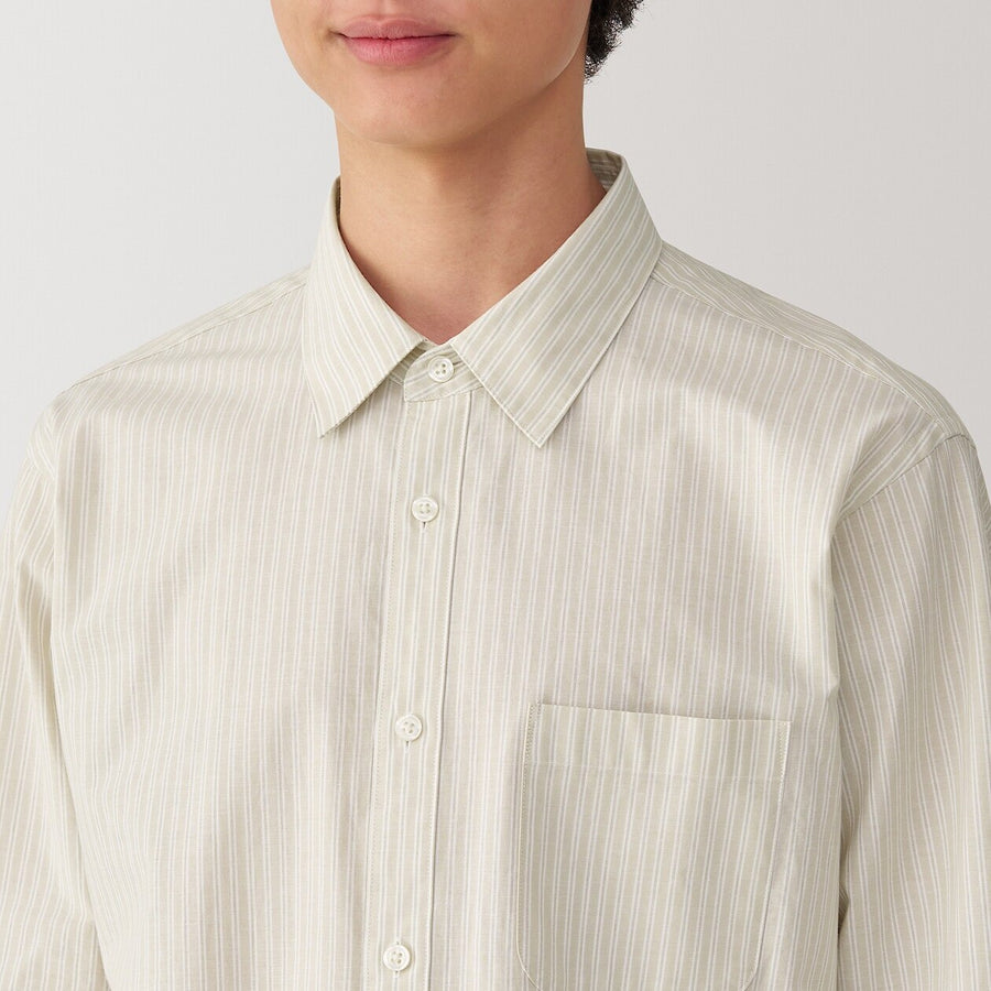 Washed Broadcloth 100% Cotton Long Sleeve Shirt