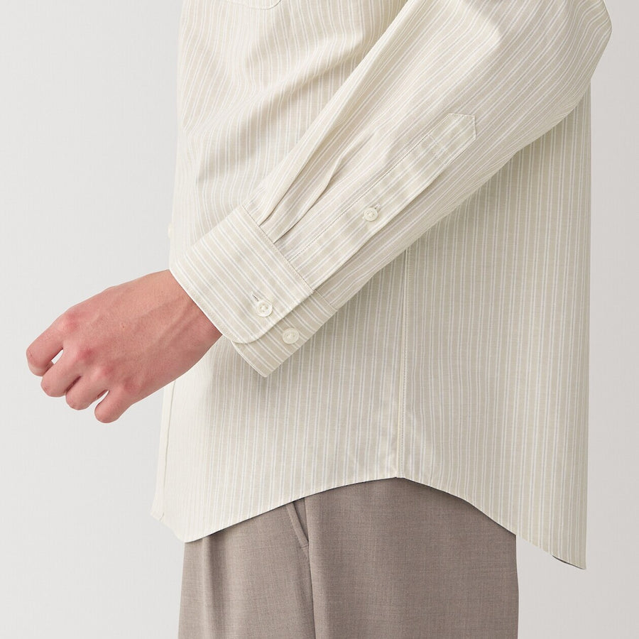 Washed Broadcloth 100% Cotton Long Sleeve Shirt