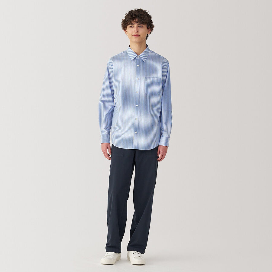 Washed Broadcloth 100% Cotton Long Sleeve Shirt