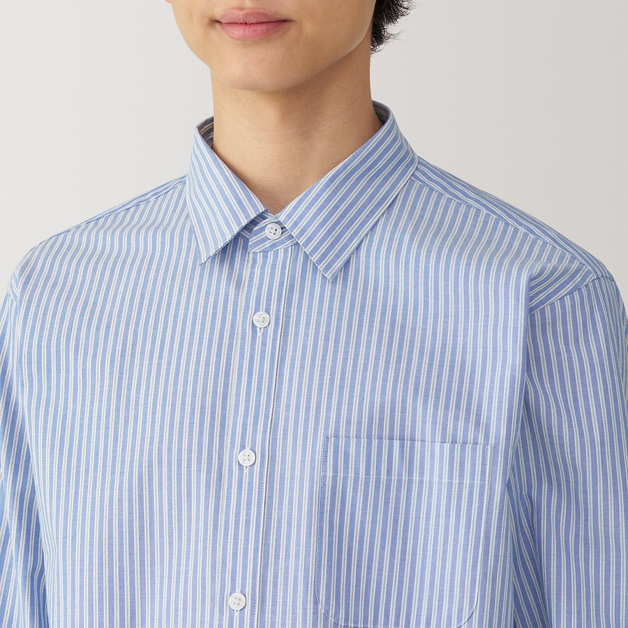 Washed Broadcloth 100% Cotton Long Sleeve Shirt