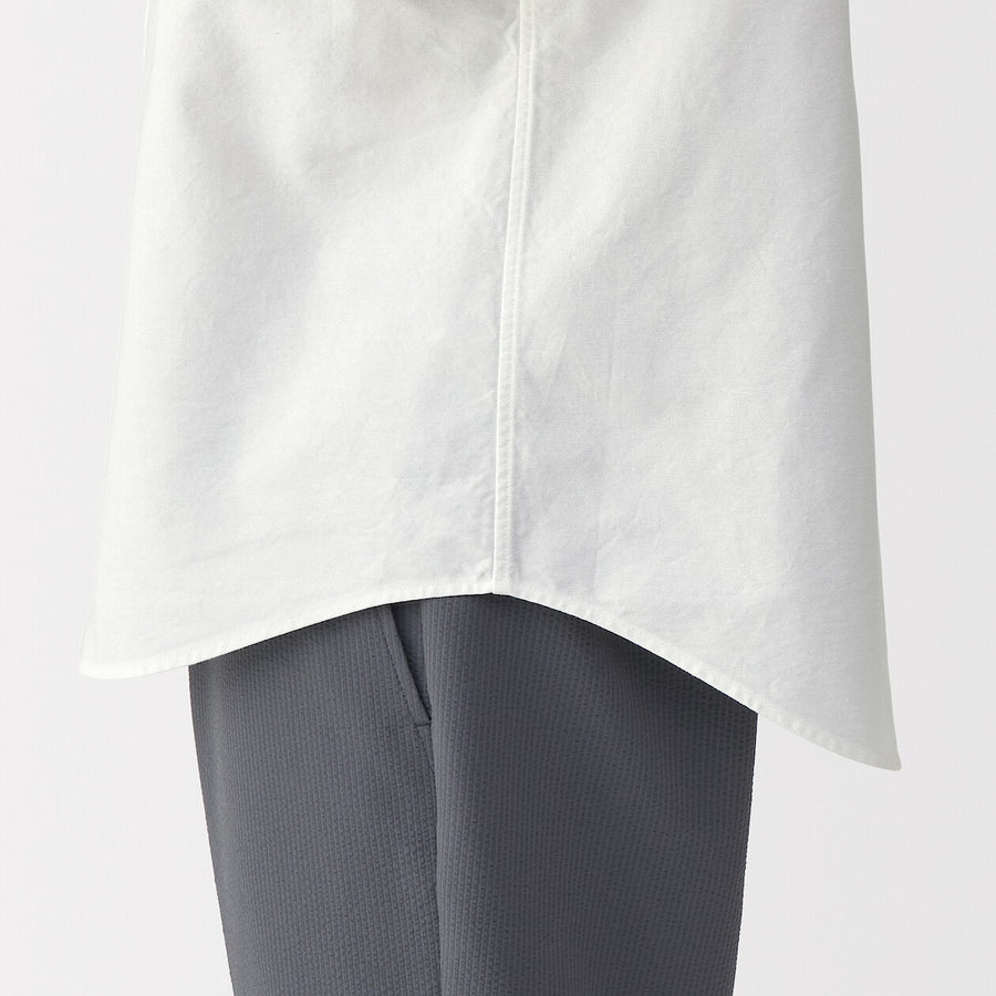 M's Washed oxford button down S/Slv shirtWhiteXS