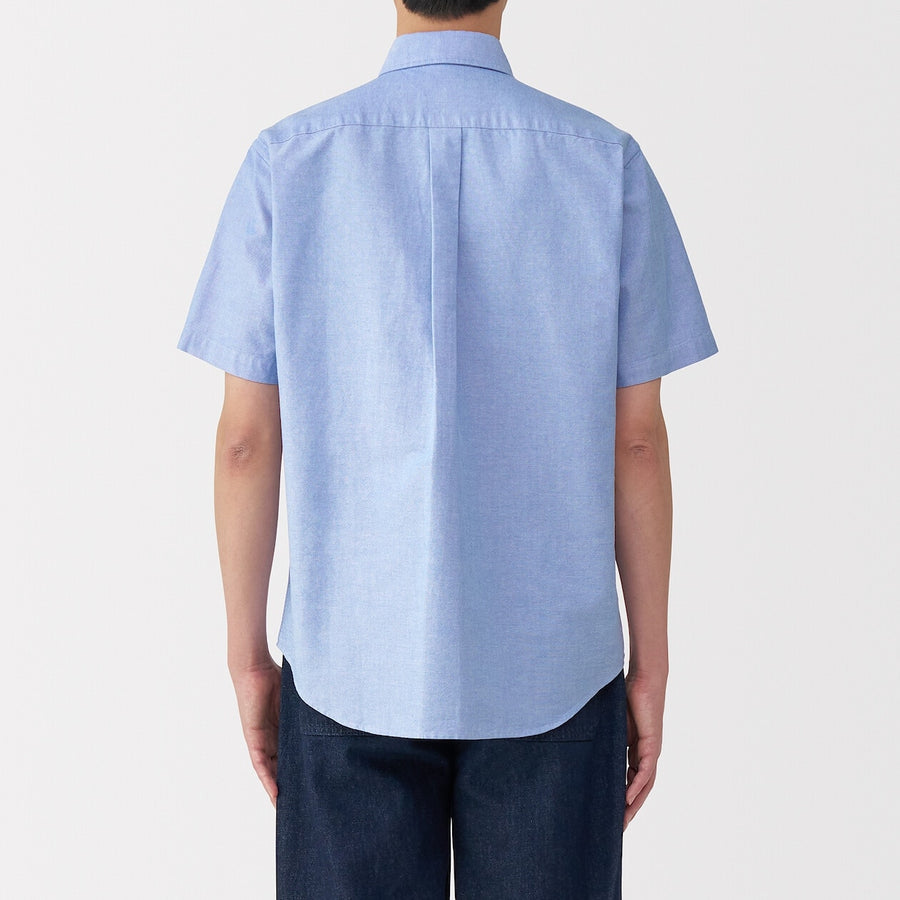 M's Washed oxford button down S/Slv shirtWhiteXS