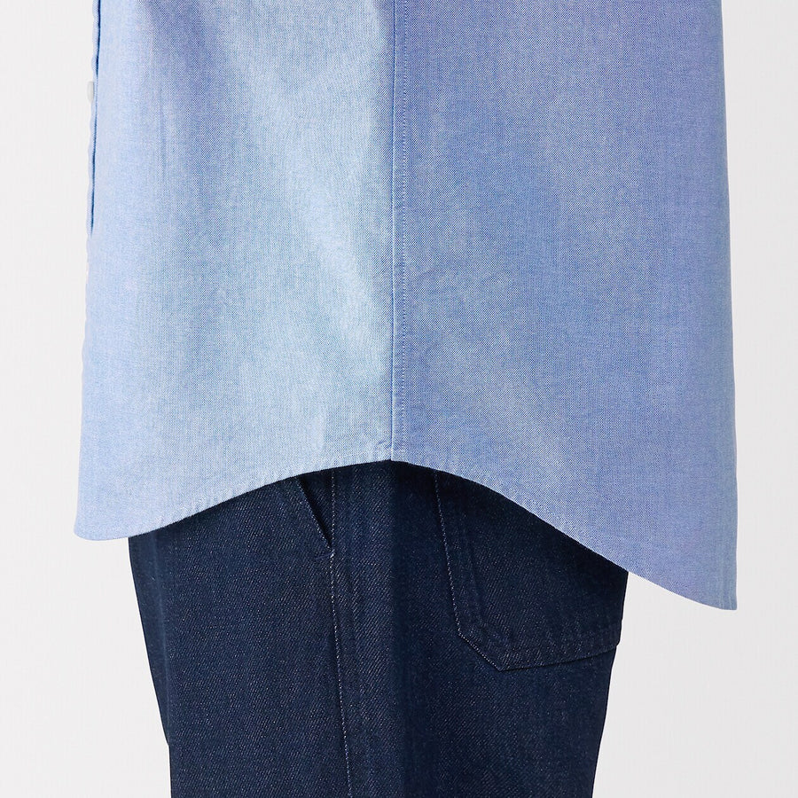 M's Washed oxford button down S/Slv shirtWhiteXS