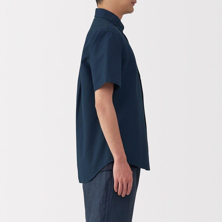 M's Washed oxford button down S/Slv shirtWhiteXS