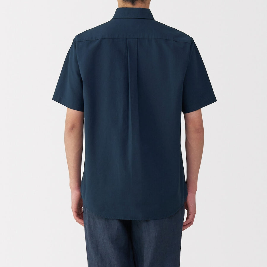 M's Washed oxford button down S/Slv shirtWhiteXS
