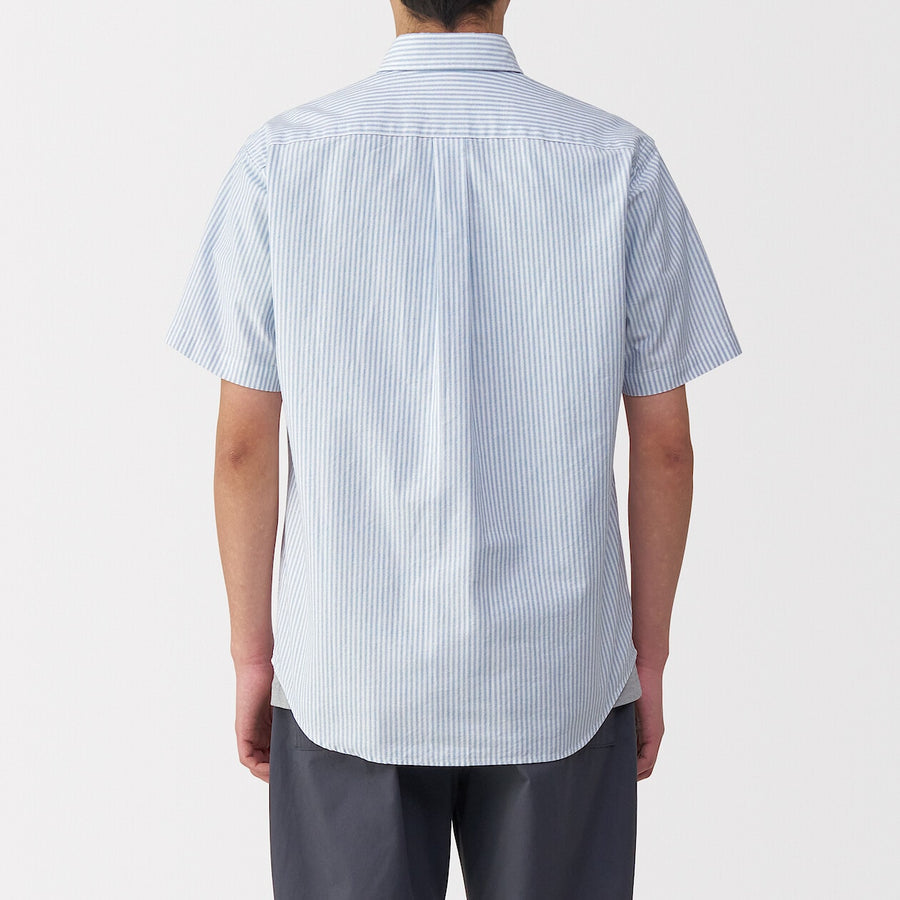 M's Washed oxford button down S/Slv shirtWhiteXS