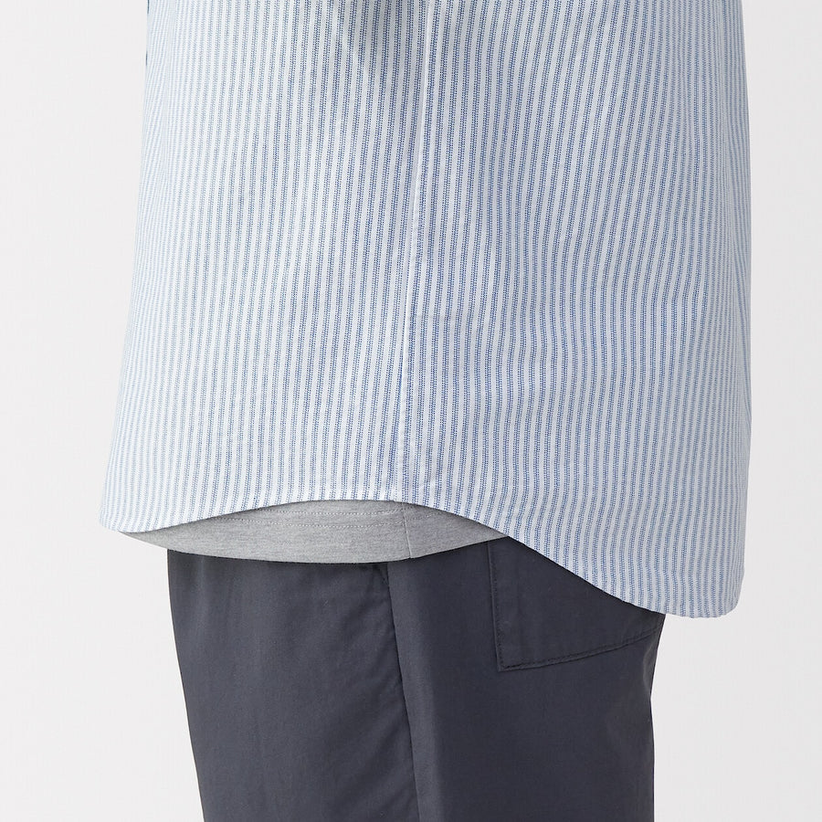 M's Washed oxford button down S/Slv shirtWhiteXS