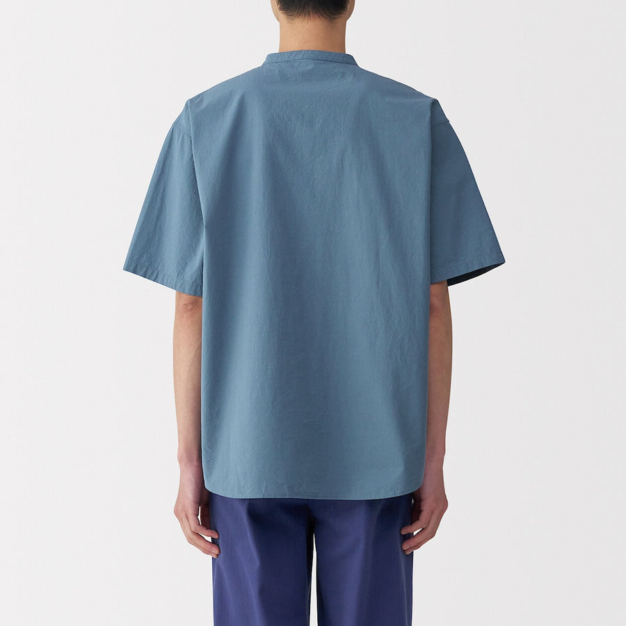M's Cool touch woven henley neck S/S T-shirtWhiteXS