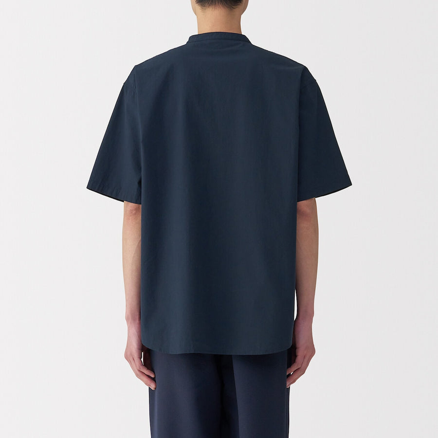 M's Cool touch woven henley neck S/S T-shirtWhiteXS
