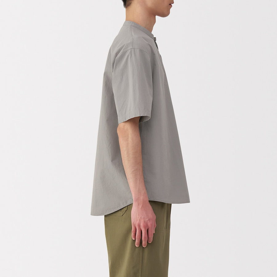 M's Cool touch woven henley neck S/S T-shirtWhiteXS