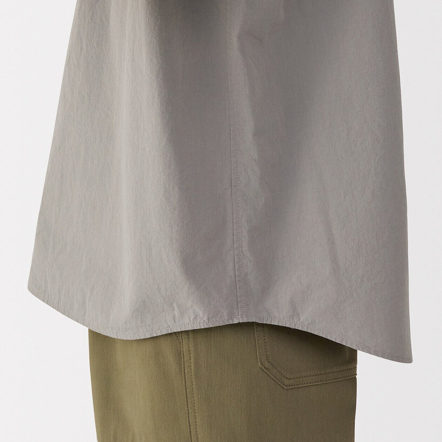 M's Cool touch woven henley neck S/S T-shirtWhiteXS