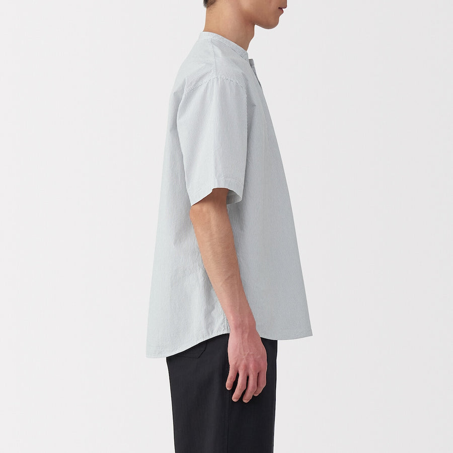 M's Cool touch woven henley neck S/S T-shirtWhiteXS