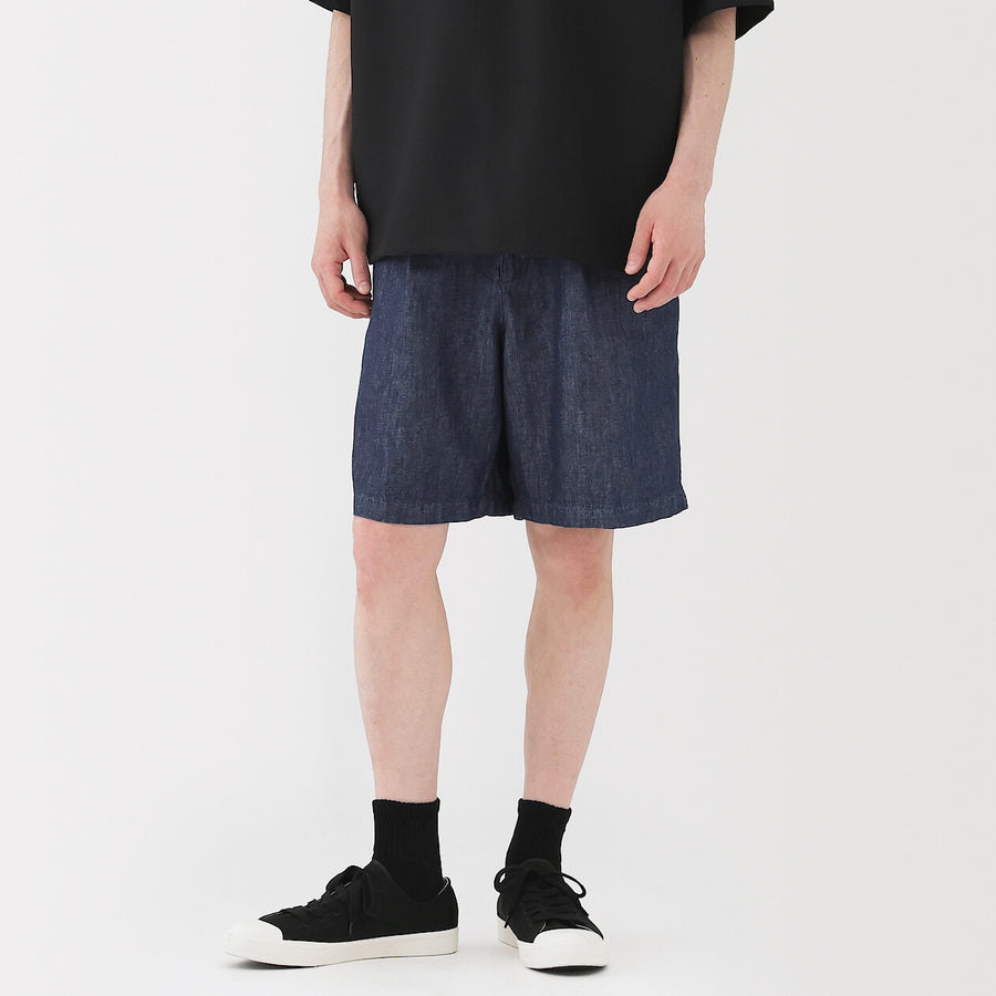 Hemp Blend Denim Shorts