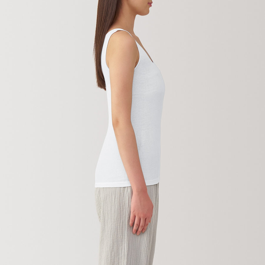 W's Moisture wicking cotton sheer tank topWhiteXS