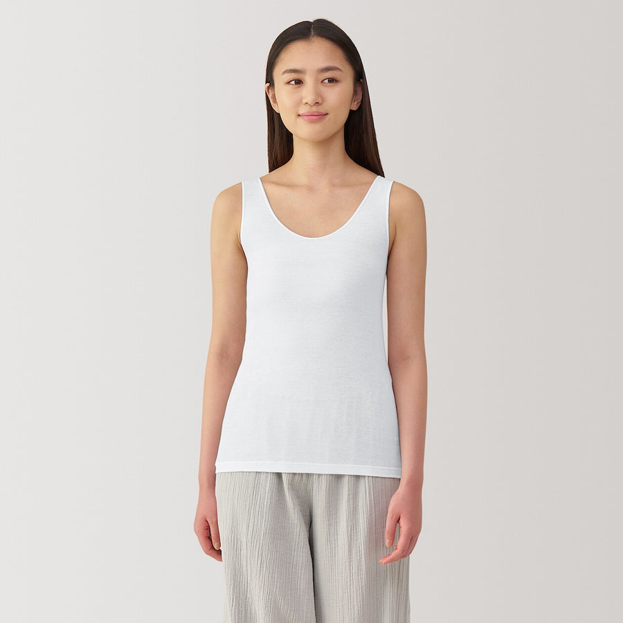 W's Moisture wicking cotton sheer tank topWhiteXS