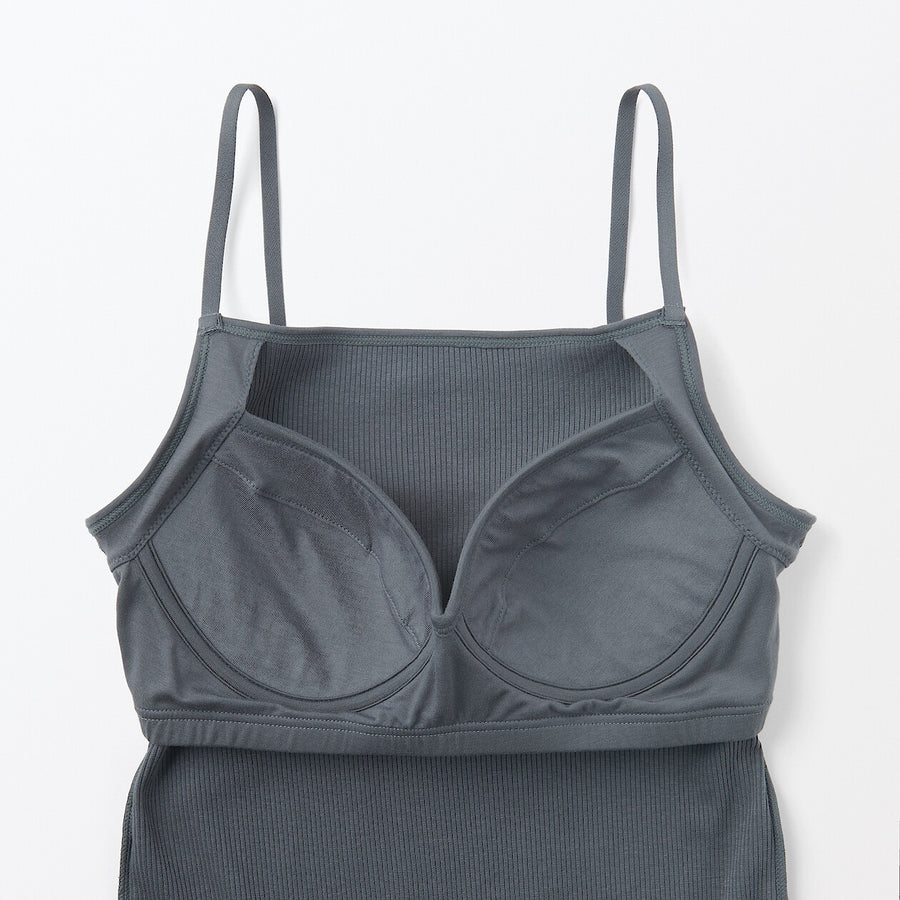 W's Lyocell blended ribbed bra camisole Medium greyXS