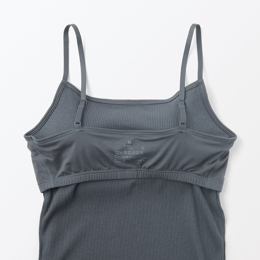 W's Lyocell blended ribbed bra camisole Medium greyXS