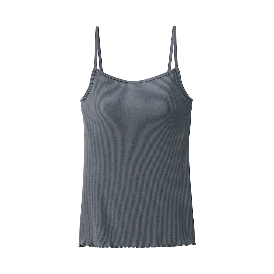 W's Lyocell blended ribbed bra camisole Medium greyXS