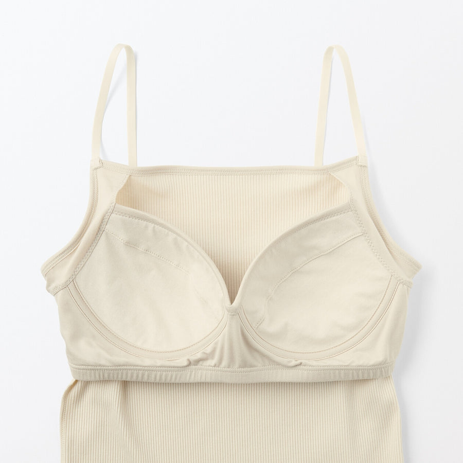 W's Lyocell blended ribbed bra camisole Medium greyXS