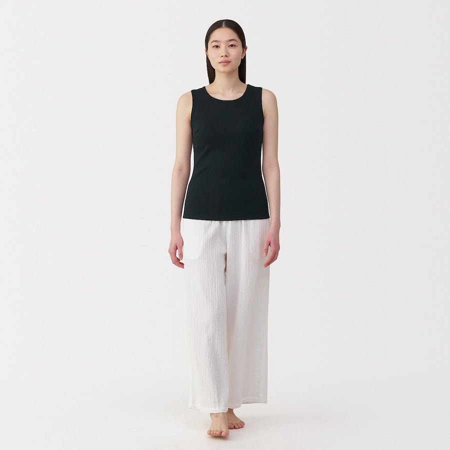 W's Cotton stretch ribbed bra tanktop BlackXS