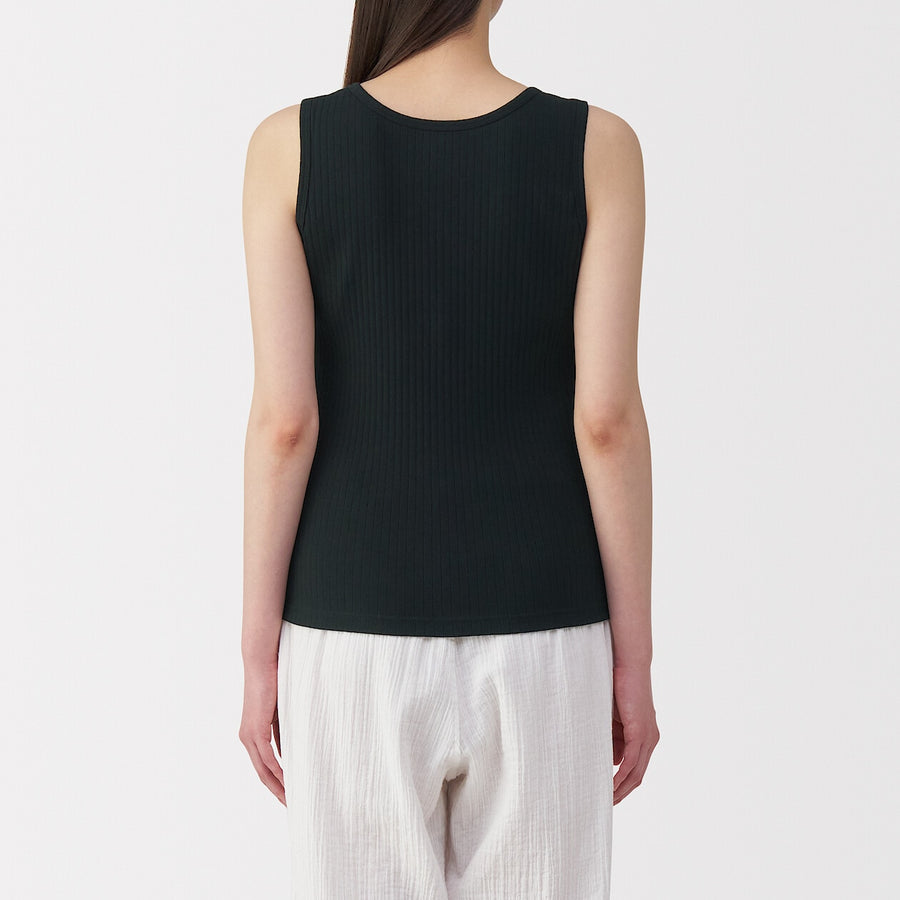 W's Cotton stretch ribbed bra tanktop BlackXS