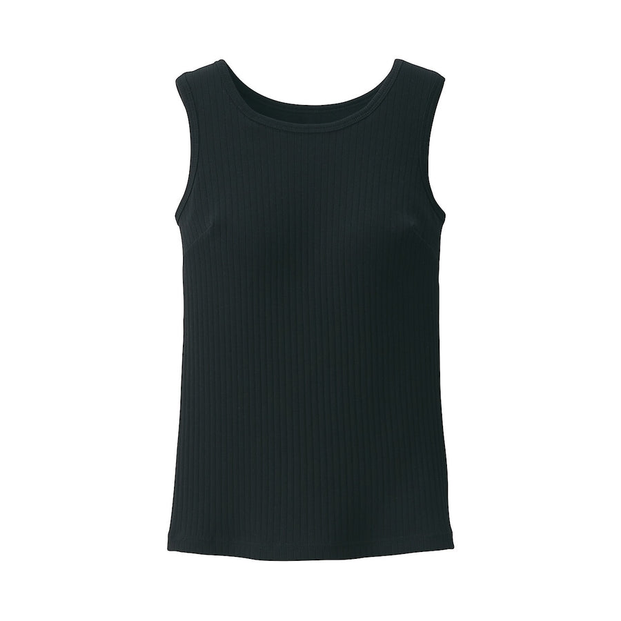 W's Cotton stretch ribbed bra tanktop BlackXS