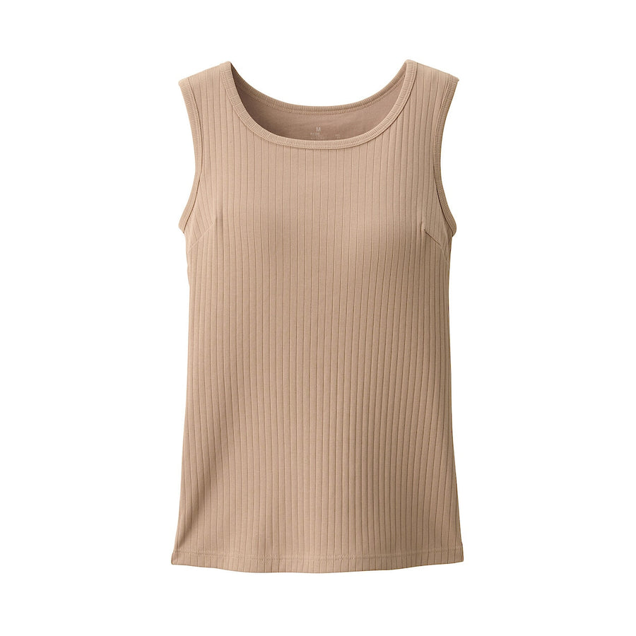 W's Cotton stretch ribbed bra tanktop BlackXS