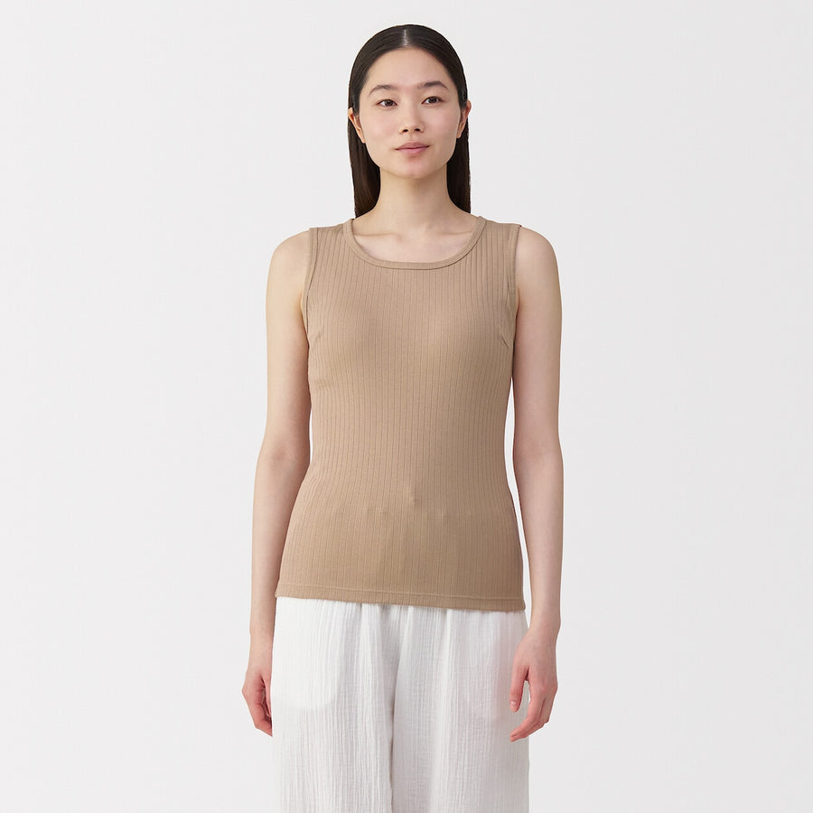 W's Cotton stretch ribbed bra tanktop BlackXS