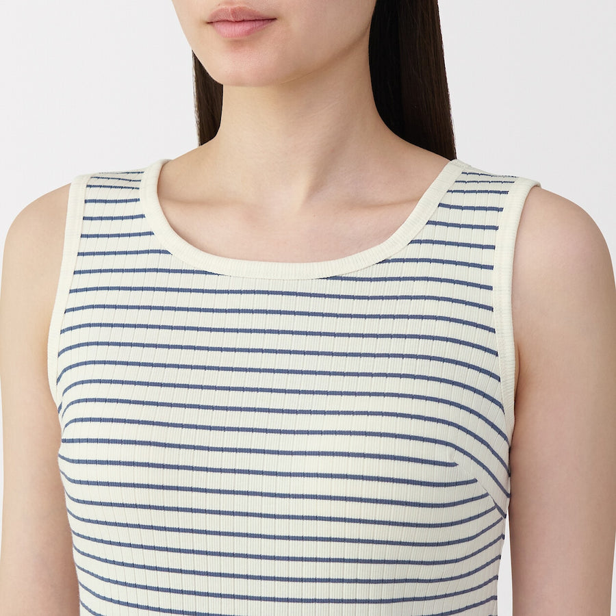 W's Cotton stretch ribbed bra tanktop BlackXS