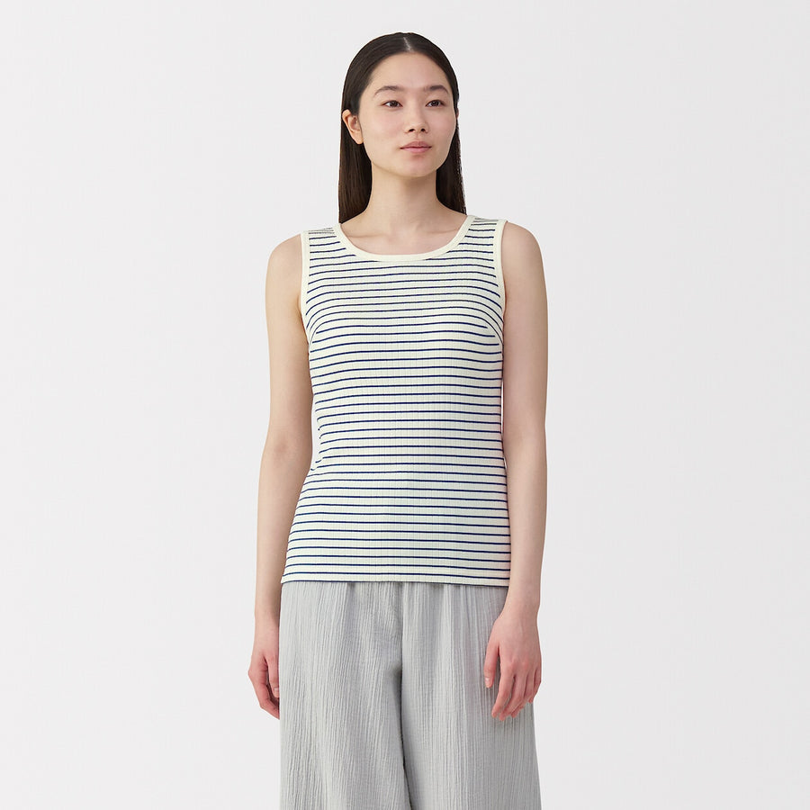 W's Cotton stretch ribbed bra tanktop BlackXS