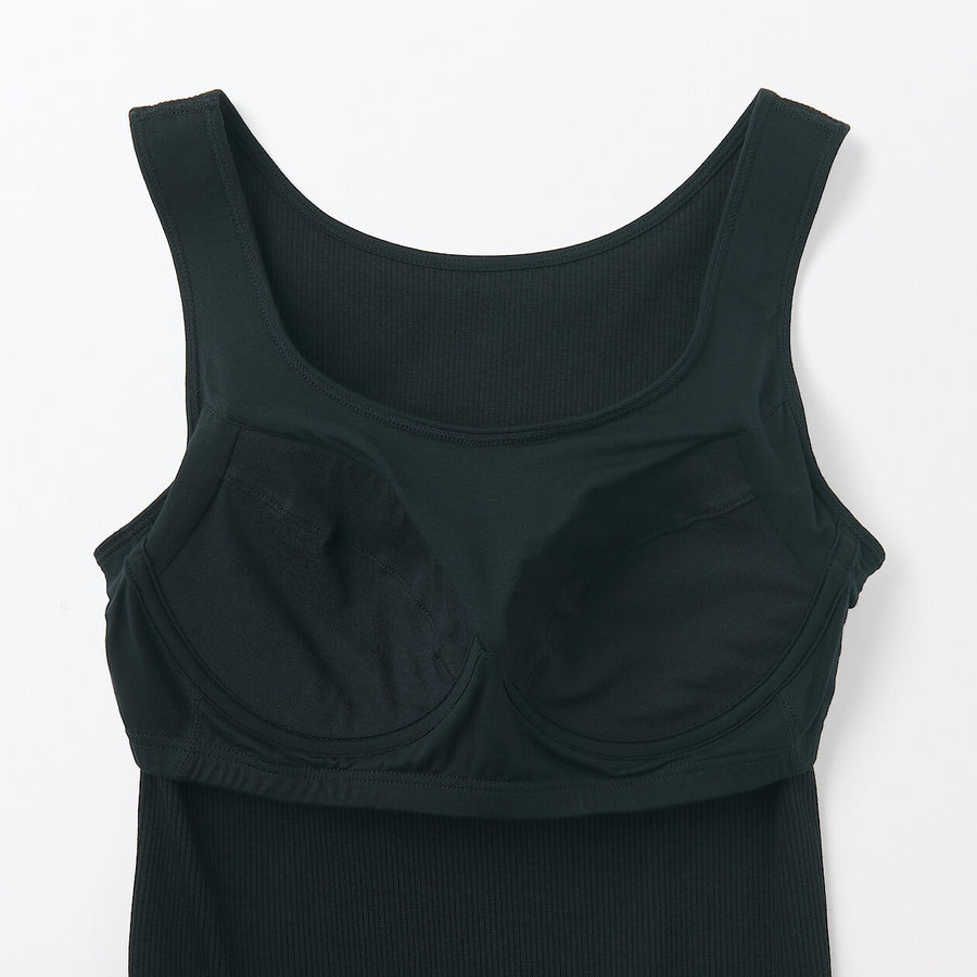 W's Lyocell blended ribbed bra camisole Medium greyXS