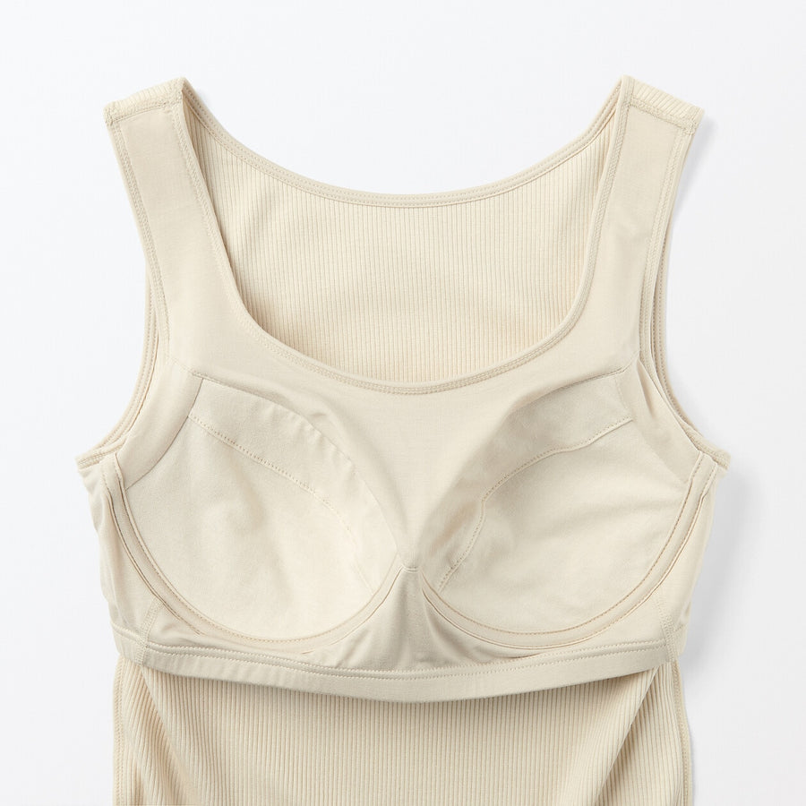W's Lyocell blended ribbed bra camisole Medium greyXS
