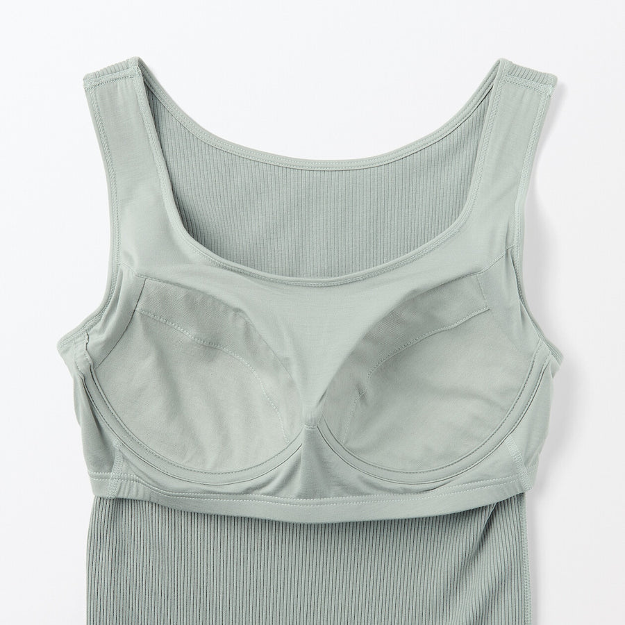 W's Lyocell blended ribbed bra camisole Medium greyXS