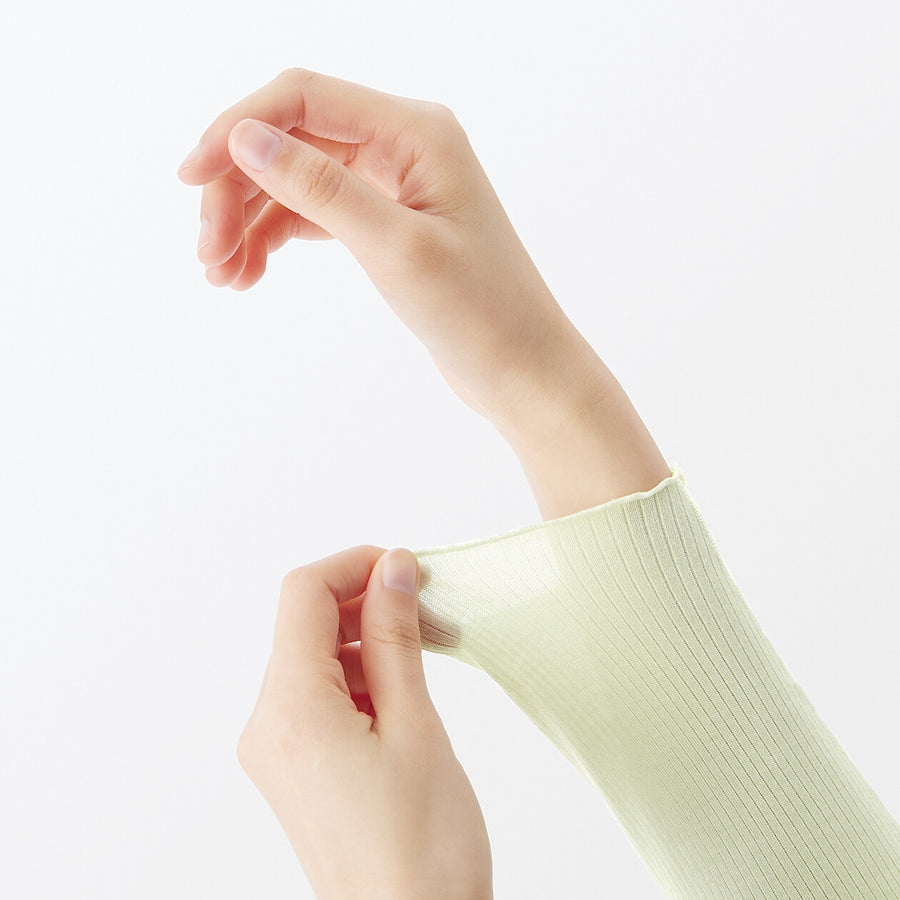 W's Silk blended sheer T-shirt Off WhiteXS