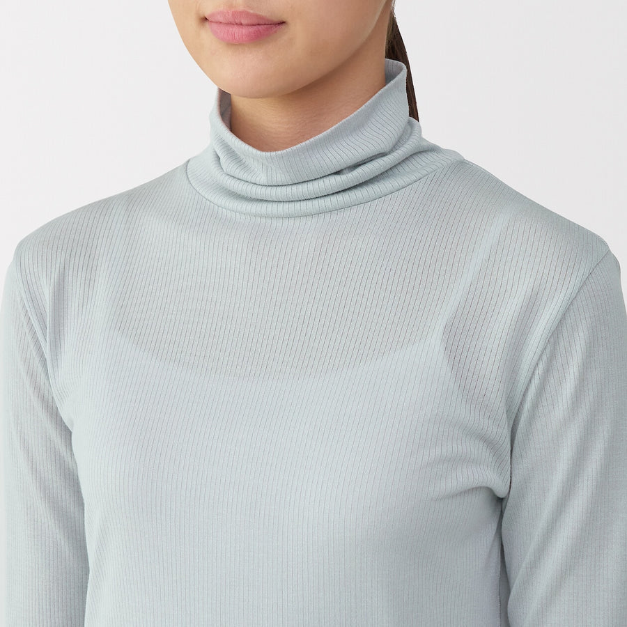 W's Silk blended sheer turtle neck T-shirtOff WhiteXS
