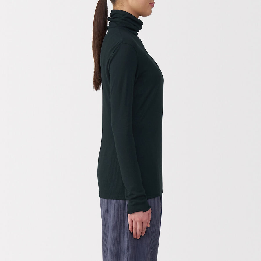 W's Silk blended sheer turtle neck T-shirtOff WhiteXS