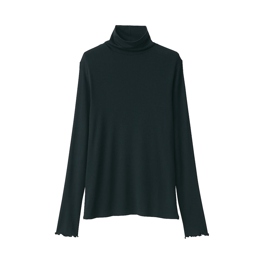 W's Silk blended sheer turtle neck T-shirtOff WhiteXS